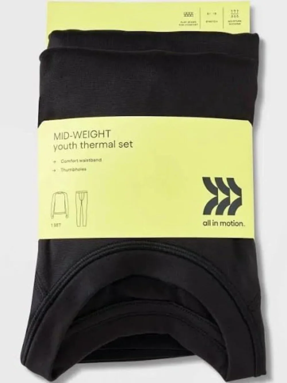 NEW Boys' 2pk Thermal Underwear Set - All In Motion™ Black Medium 8